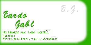 bardo gabl business card